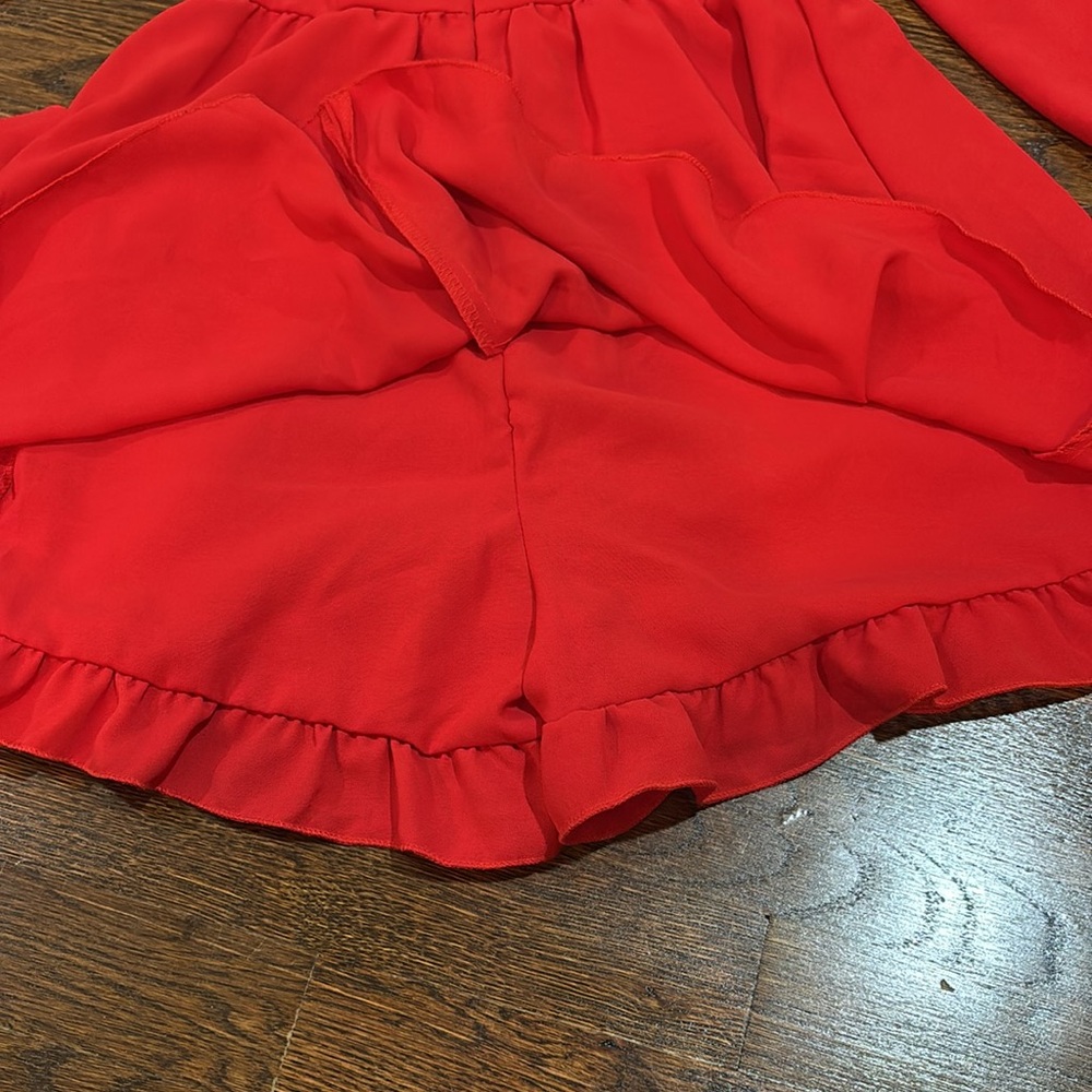 red romper dress (skort under dress) - Picture 6 of 7